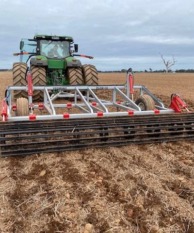 IMG_1966 Yeomans trailing plow high HP john deere crumble roller