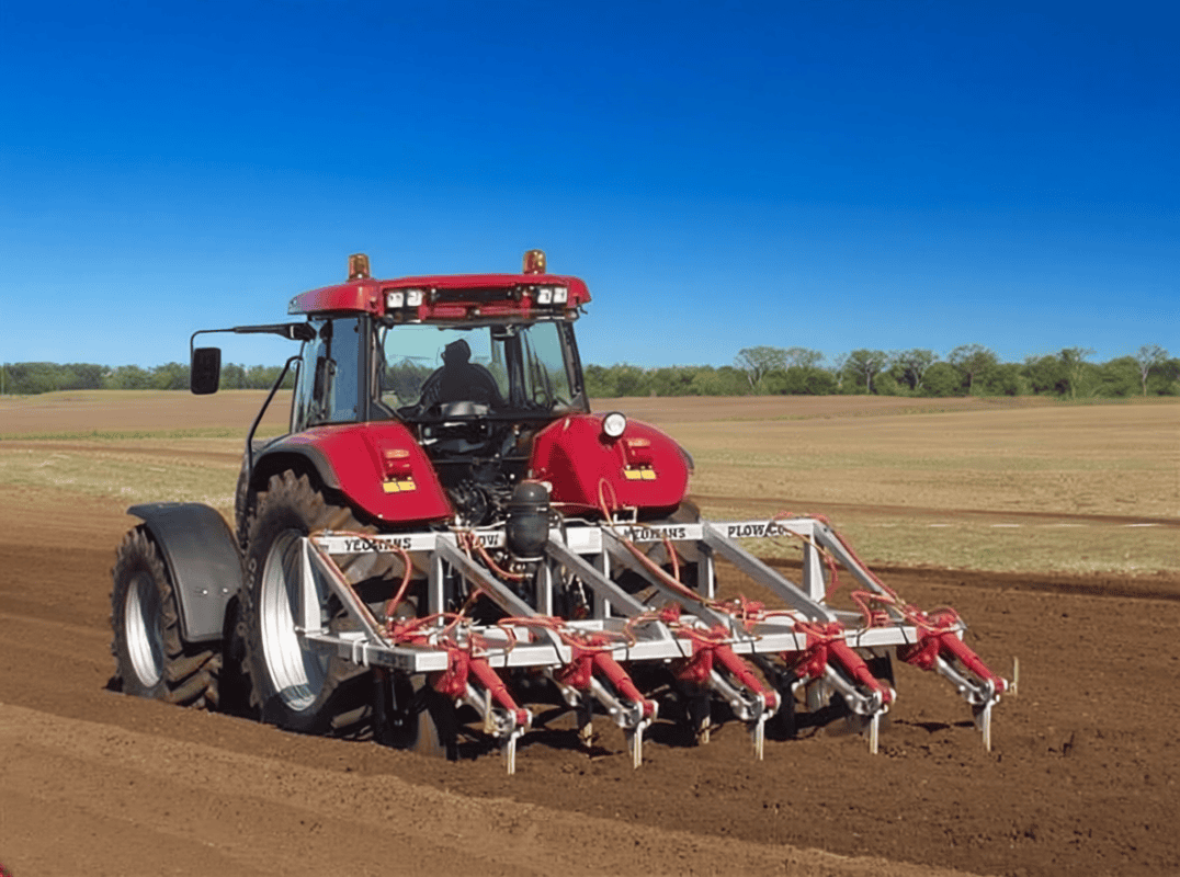 Yeomans plow - fitted with stump jump cylinders shanks