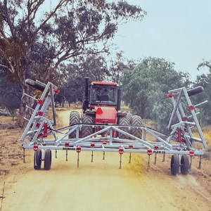 Yeomans Folding Wing Plow allows easy transport between paddocks