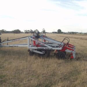 Yeomans hydraulic stump jump keyline plow also fitted with modular coulters