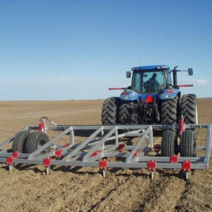Yeomans Plow with fixed shanks and hydraulic depth control