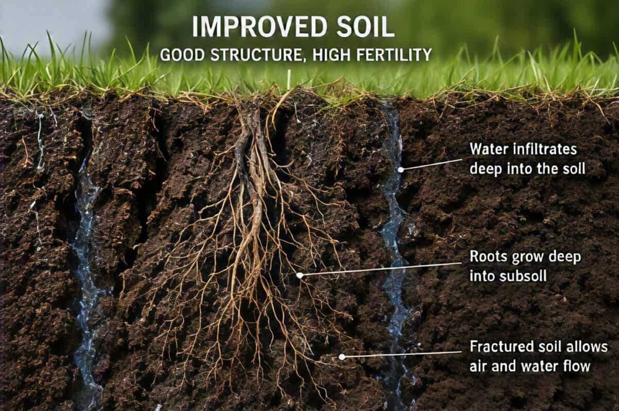 improved soil What Improved deep tilled soil looks like
